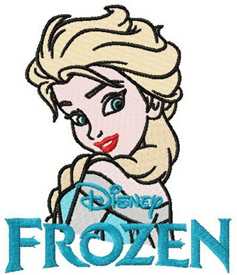 Elsa machine embroidery design